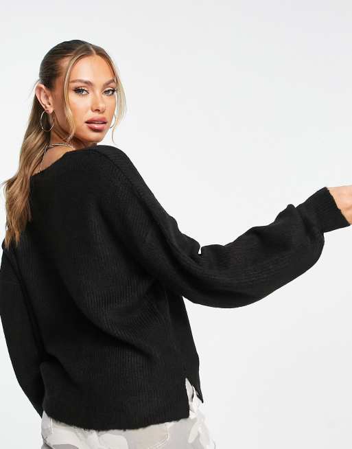 Black shop slouch jumper