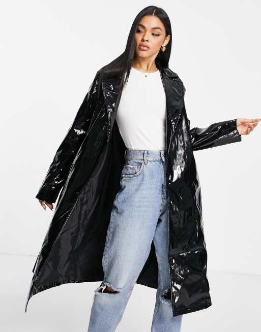 Threadbare - Val - Trench-coat en vinyle - Noir, 2 de 4