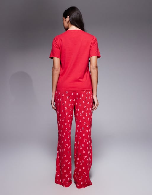 Threadbare – Valentines – Czerwona piżama z napisem „Love”, 2 z 4