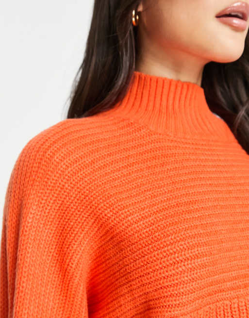 Orange high shop neck jumper