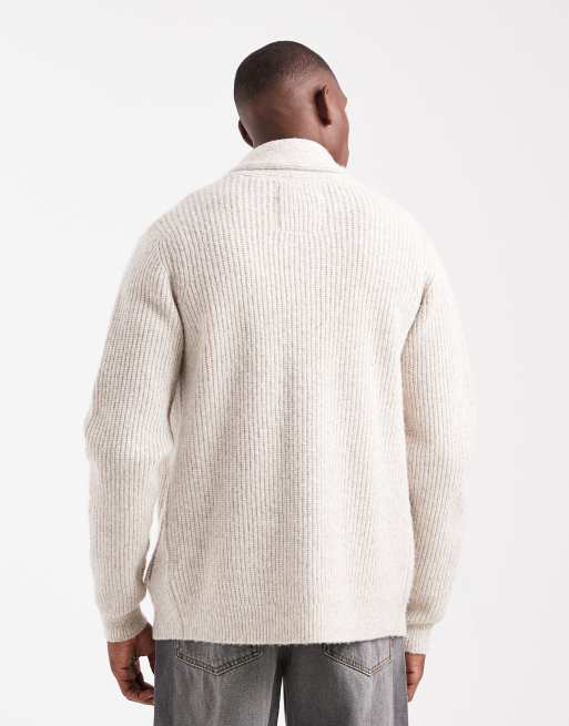 Threadbare - Vest met sjaaldetail in ecru, 3 van 5