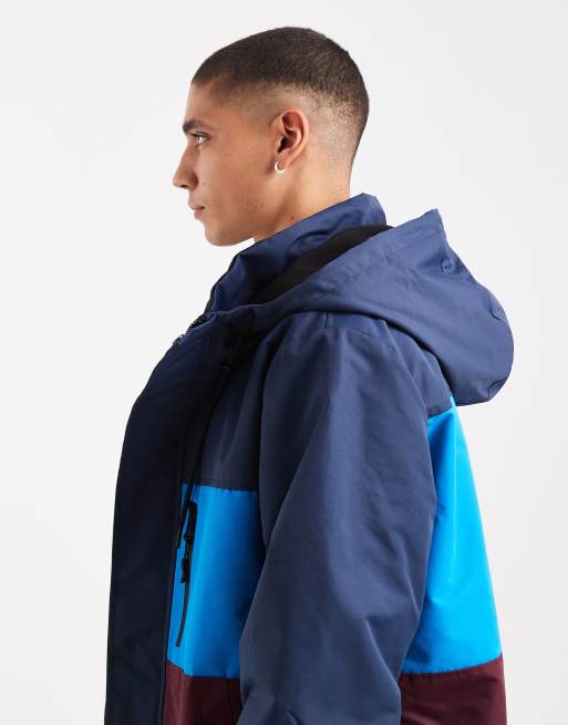 Threadbare - Veste de ski zippée avec capuche - Marine et bordeaux, 4 de 5