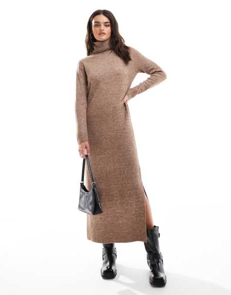 Threadbare - Vestito lungo dolcevita color biscotto - view 1