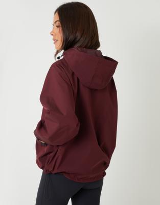 Threadbare Waterproof Hooded Funnel Neck Jacket In Red