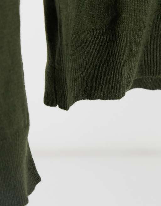 Threadbare – Weicher Kapuzenpullover in dunklem Khaki, 4 von 4