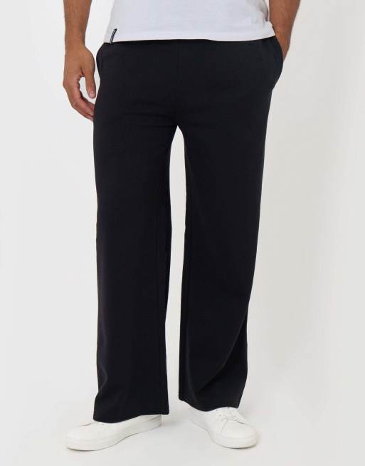 Threadbare Wide leg joggers in black, 2 of 4