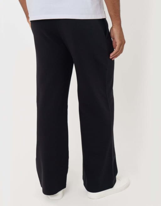 Threadbare Wide leg joggers in black, 4 of 4