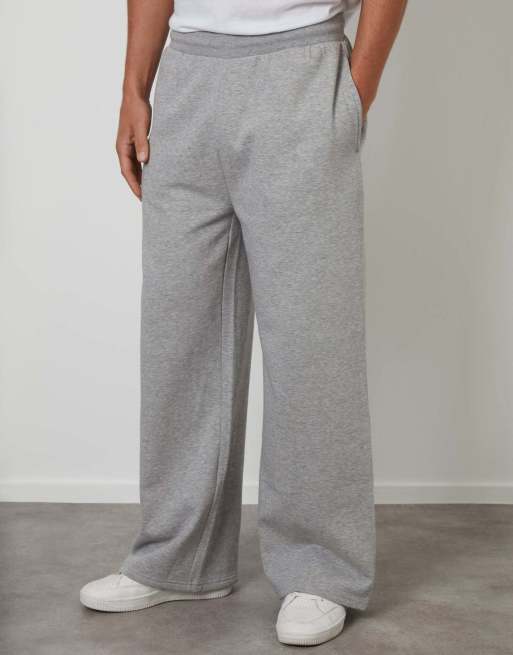 Threadbare Wide leg joggers in light grey, 2 of 4