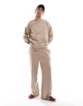 [Threadbare] Threadbare wide leg trackies in stone (part of a set)-Neutral XXL Stone