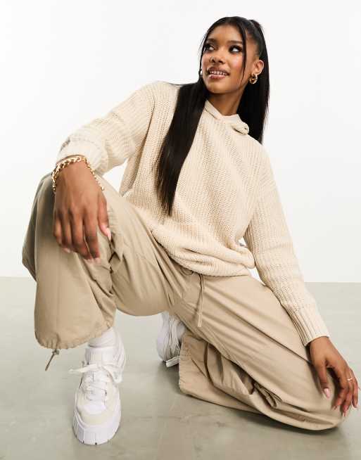 Threadbare Willow hoodie jumper in stone