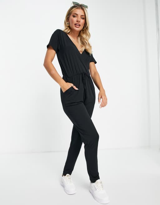 Jersey clearance wrap jumpsuit