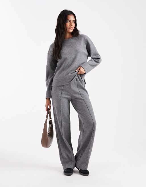 Threadbare - Zacht sweatshirt van mix van katoen en jersey met lange mouwen in antracietgrijs, deel van co-ord set, 3 van 4