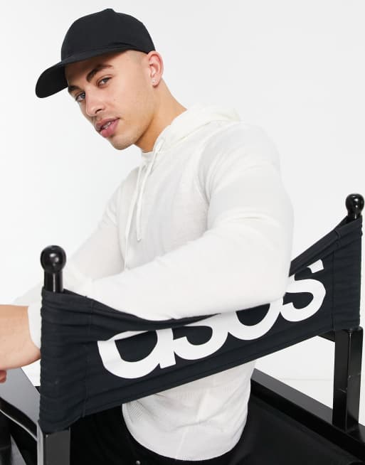Threadbare - Zachte trui met capuchon in ongebleekte kleur