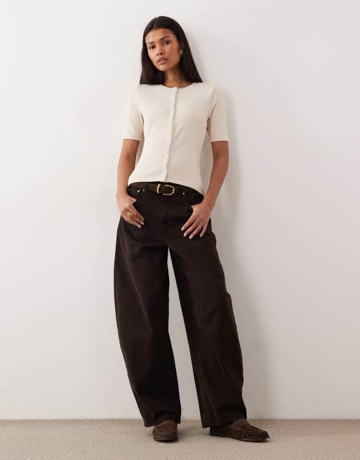 Threadbare – Zapinany na guziki top w kolorze ecru z krótkimi rękawami, 2 z 4