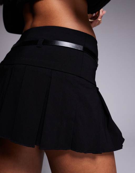 Tiger Mist Annelise detachable skinny belt detail mid rise pleated