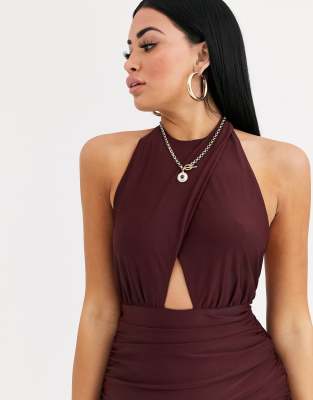 berry bodycon dress