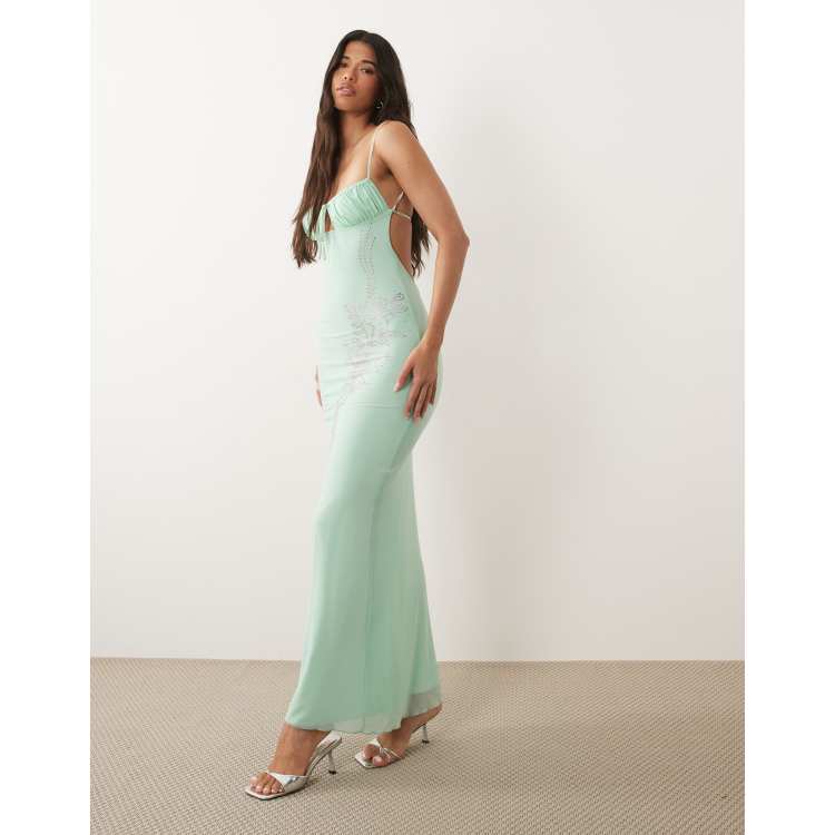 tiger mist green floral dress Tiger Mist Julianna Dress – 02HIRE main image 0