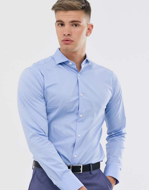 Tiger of Sweden - Farrell - Camicia stretch slim in twill di misto cotone