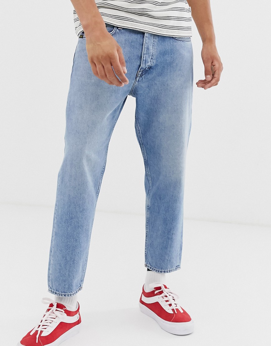 Tiger Of Sweden Jeans – Jude – Ljusa ankellånga jeans med avsmalnande ben-Blå