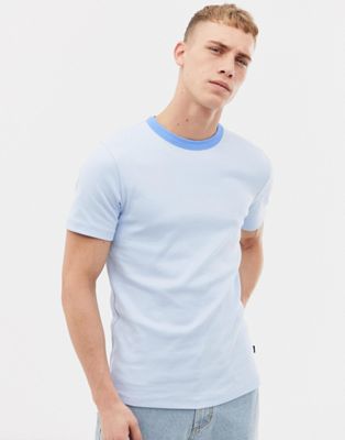 Tiger of Sweden Jeans slim fit crew neck t-shirt with tonal neck in blue