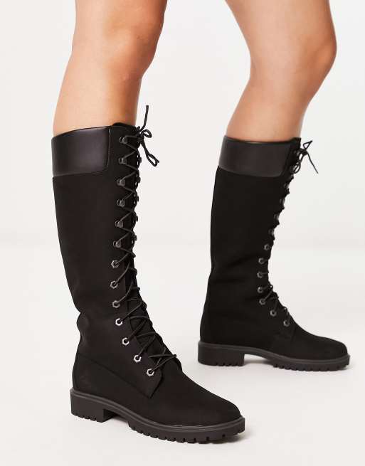 Timberland tall lace on sale up boots