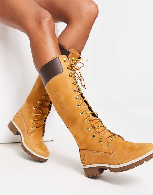 Women knee high hot sale timberland boots