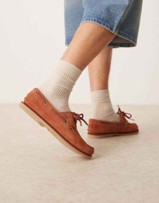 Timberland 2 eye boat shoe in brown suede, 4 of 4