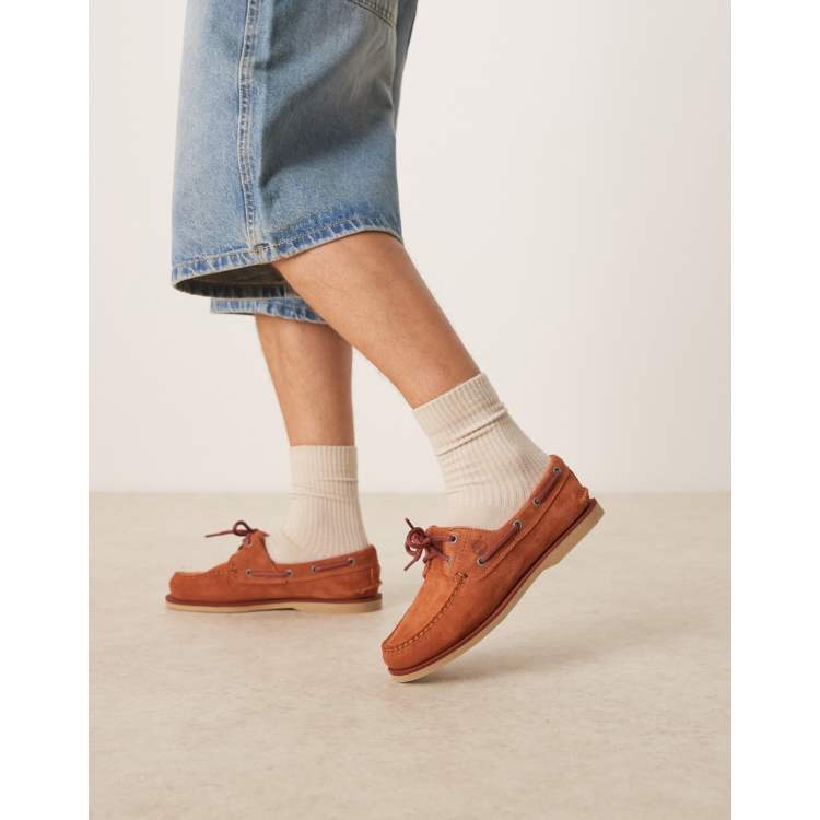 Timberland 2 eye boat shoes in brown suede | ASOS display picture 1