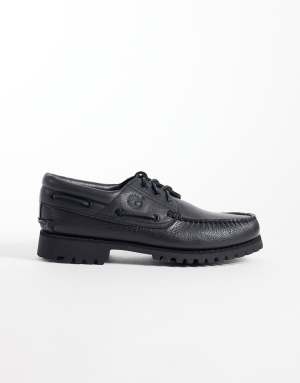 Timberland 3 eye boat shoe in black