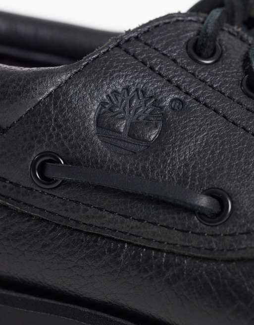 Timberland 3 eye boat shoe in black, 3 of 4