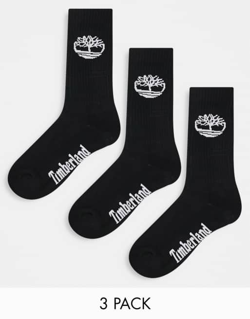 Timberland 3 pack socks in black | ASOS