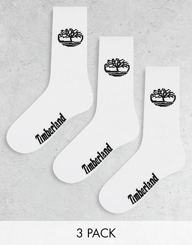 Timberland - 3 pack socks in white
