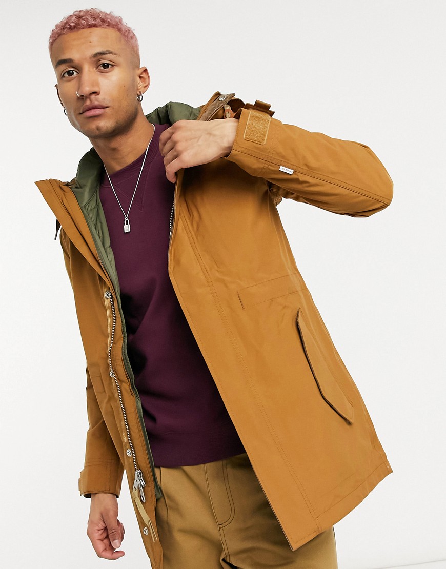 Timberland 3in1 fishtail parka jacket-Brown