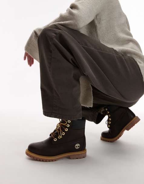 Timberland 6 inch boot in dark brown espresso leather - view 1