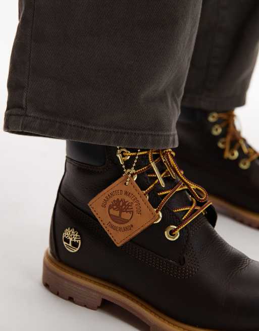 Timberland 6 inch boot in dark brown espresso leather ASOS