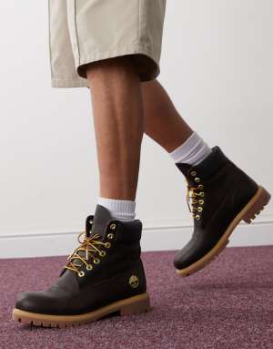 Timberland 6 inch boots in dark brown espresso leather