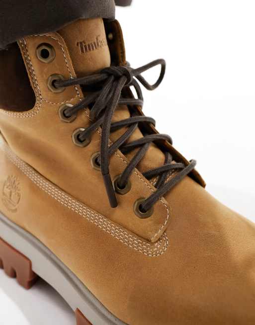 Timberland 6 inch elevated premium boots in wheat full grain leather