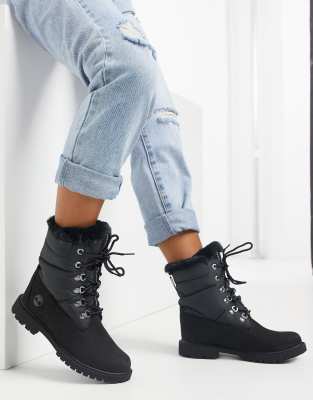 womens timberland boots black