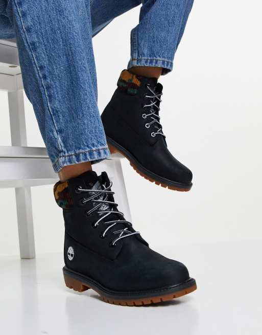 Timberland 6 inch Heritage Cupsole boots in black