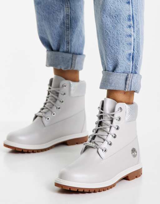 Timberland 6 inch Heritage cupsole boots in grey