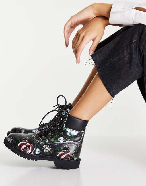Timberland boots with flowers on sale