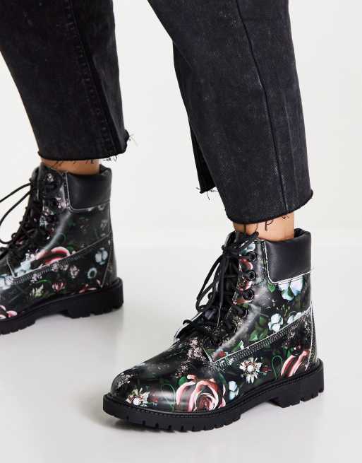 Floral timberland boots hotsell