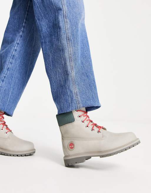 Timberland 6 inch Hert cupsole boots in beige, 3 of 4