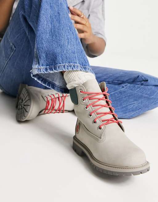 Timberland 6 inch Hert cupsole boots in beige, 4 of 4