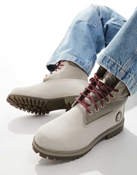 Timberland - 6 inch hoge waterbestendige laarzen met veters in wit - view 1