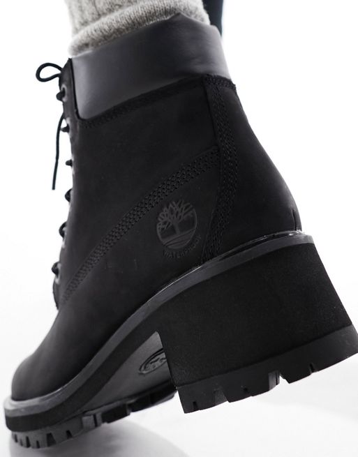 Timberland 6 inch kinsley boots in black nubuck leather