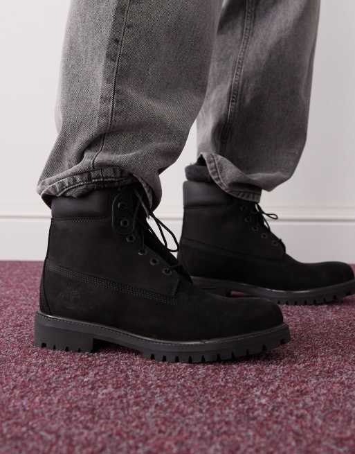 Timberland 6 inch lace up waterproof boot in black