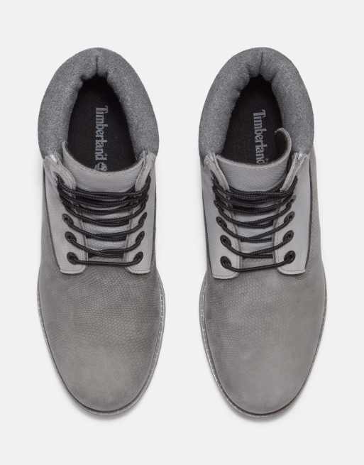 Timberland 6 inch lace-up waterproof boot in medium grey nubuck, 3 of 4