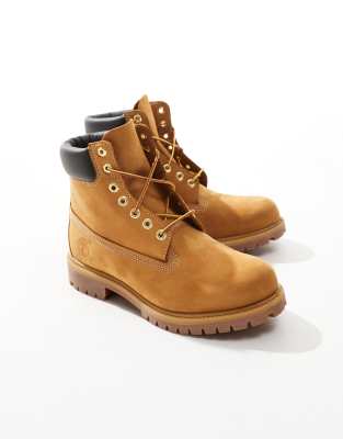 ◆Timberland◆ Men's 6 inch lace-up basic boots wheat brown Timberland® Men's Premium 6-Inch Waterproof Boots - Frank's