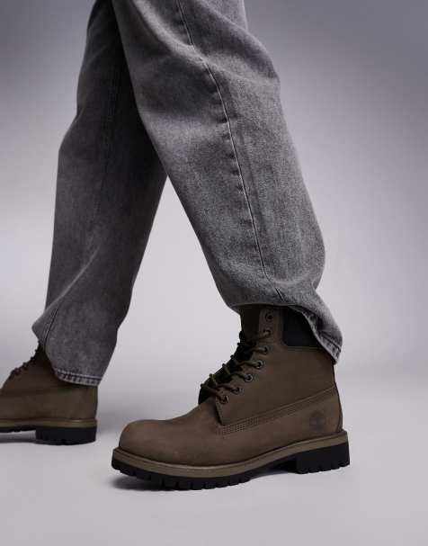 Timberland 6 inch lace up waterproof boots in brown - view 1